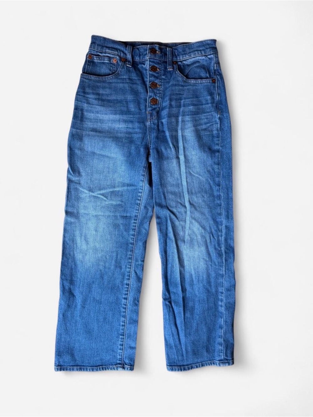 Madewell Slim Wide-Leg Crop Jeans Size 26 - Picture 2 of 6